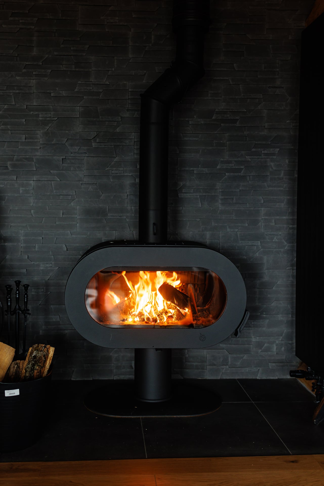 Fireplace and relaxation area